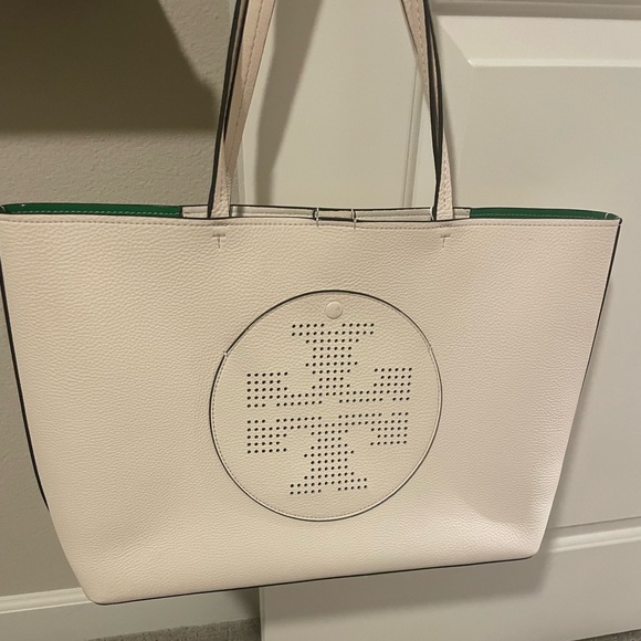 Tory Burch Perforated Logo Tote - Picture 2 of 9